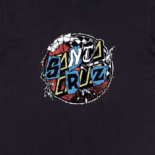 SANTA CRUZ YOUTH PAY OFF DOT FRONT TEE black