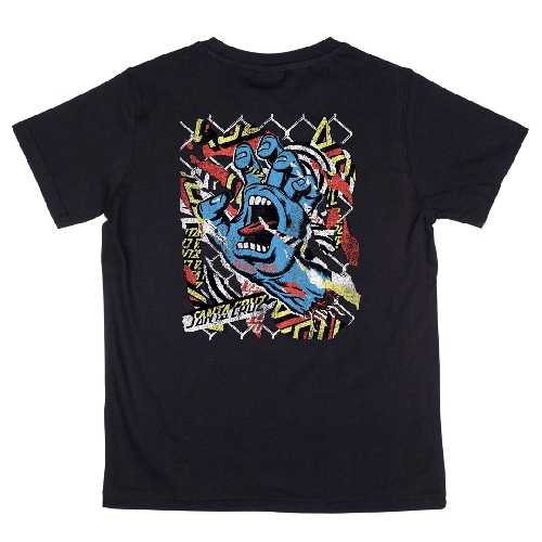 SANTA CRUZ YOUTH DAMAGED HAND TEE black