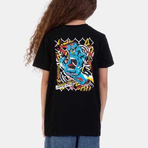 SANTA CRUZ YOUTH DAMAGED HAND TEE black