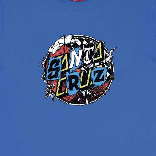 SANTA CRUZ YOUTH PAY OFF DOT FRONT TEE sapphire