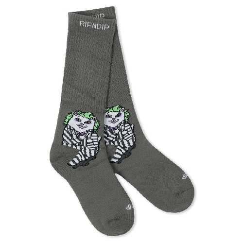 Ripndip BUG DRANK NERM SOCKS Charcoal