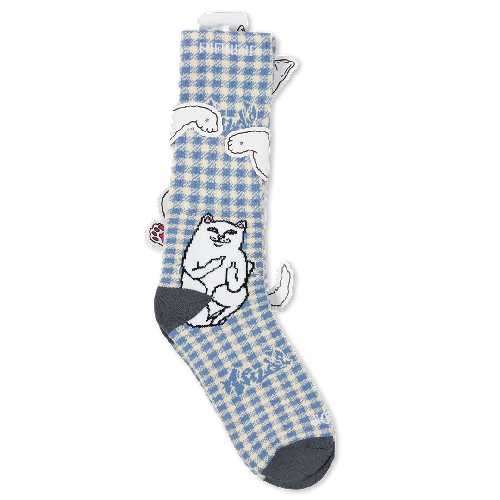Ripndip LORD NERMAL SOCKS Light Blue Checker