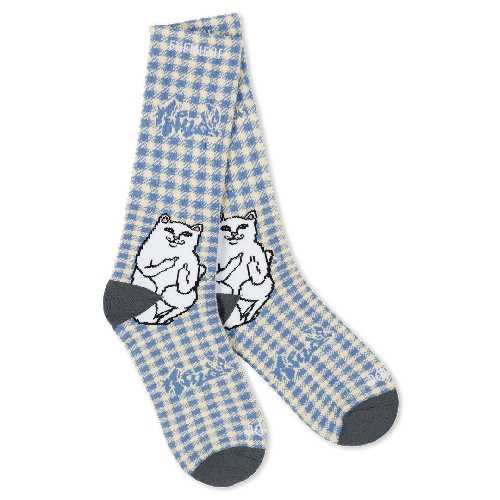 Ripndip LORD NERMAL SOCKS Light Blue Checker