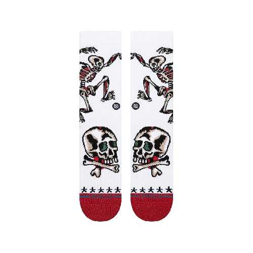 STANCE SKELETON CREW SOCK White