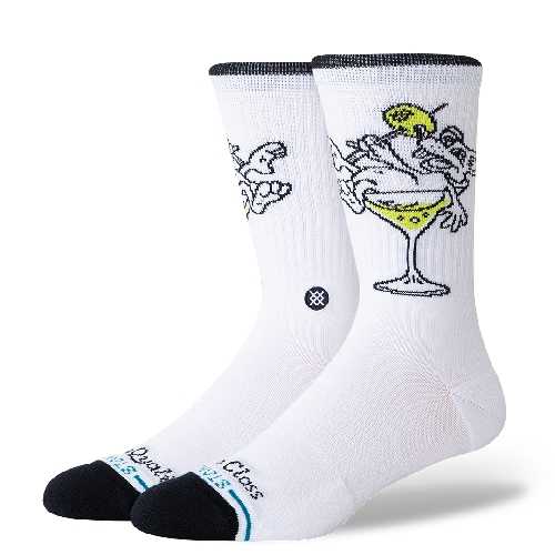 STANCE HIGH QUALITY LOW CLASS CREW SOCK White