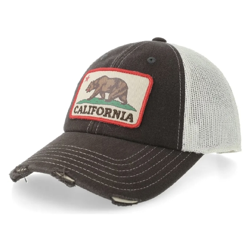 AMERICAN NEEDLE CALIFORNIA ORVILLE CAP Black White