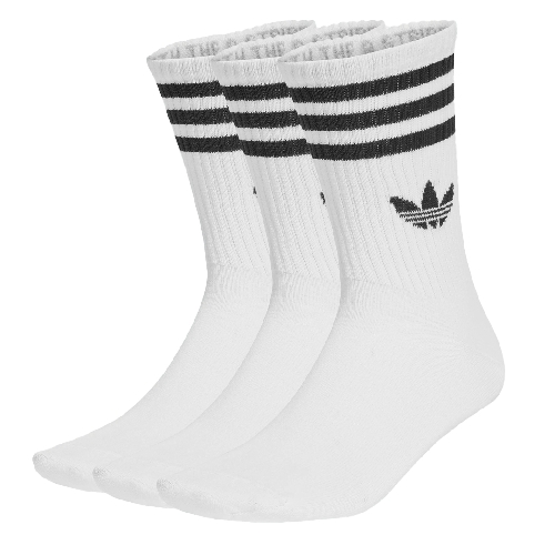 ADIDAS 3 STRIPES CREW SOCKS 3 PACK White