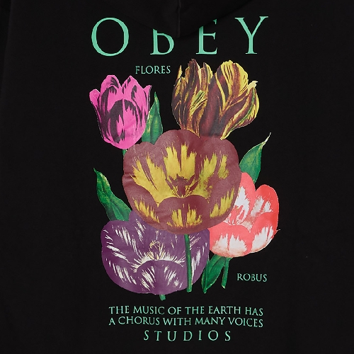 OBEY FLORES ROBUS HOOD Black