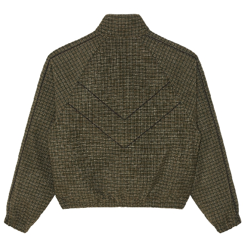 OBEY LEISURE TRAINING JACKET Dark olive plaid OBEY LEISURE TRAINING JACKET Dark olive plaid