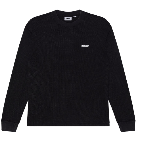OBEY LEAGUE THERMAL LS TEE Dusty black limo