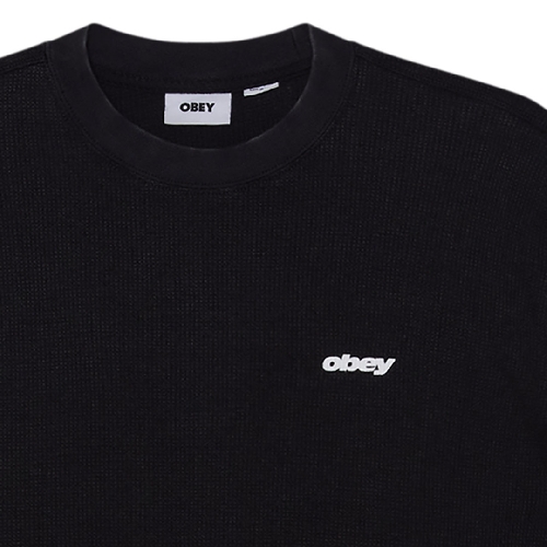 OBEY LEAGUE THERMAL LS TEE Dusty black limo