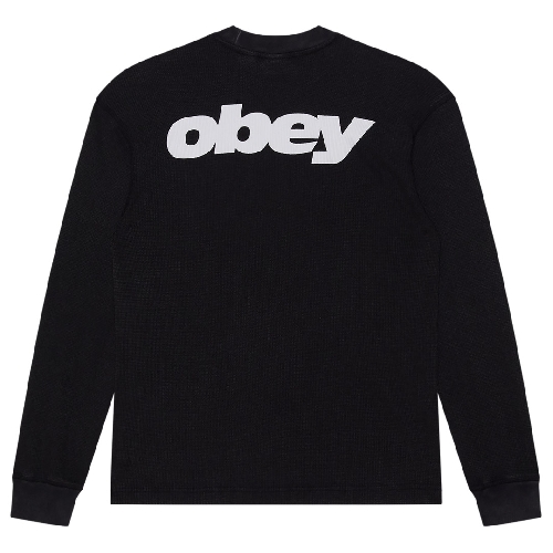 OBEY LEAGUE THERMAL LS TEE Dusty black limo