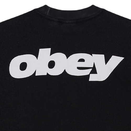 OBEY LEAGUE THERMAL LS TEE Dusty black limo