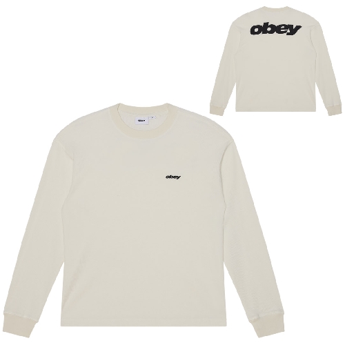 OBEY LEAGUE THERMAL LS TEE Dusty chalk