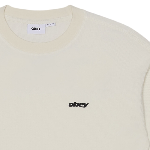 OBEY LEAGUE THERMAL LS TEE Dusty chalk