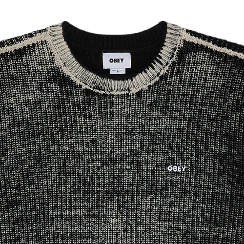 OBEY SPRAY EFFECT SWEATER Dark black multi