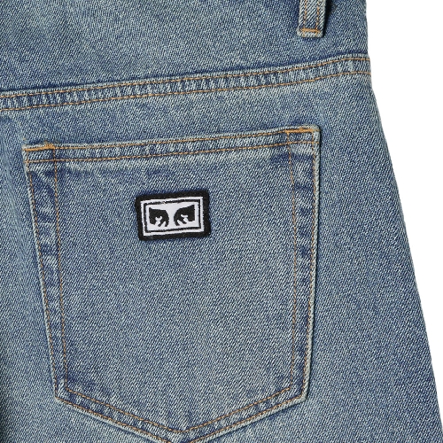 OBEY BOXCAR STRAIGHT LEG DENIM Heavy vintage indigo