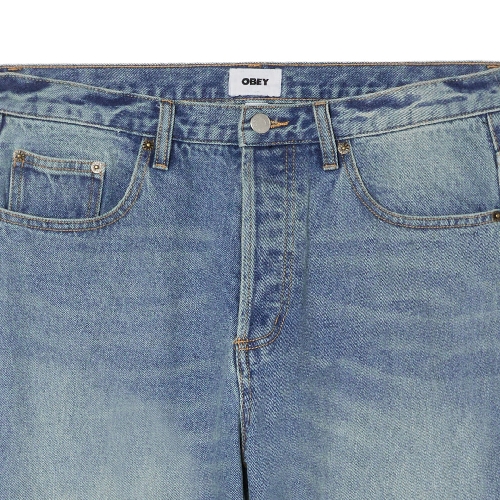 OBEY BOXCAR STRAIGHT LEG DENIM Heavy vintage indigo