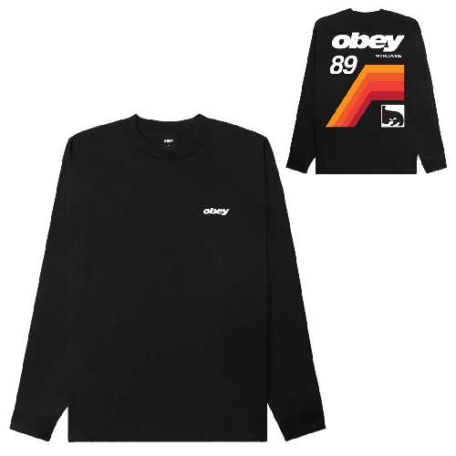 OBEY VHS LS TEE Pigment true vintage blac