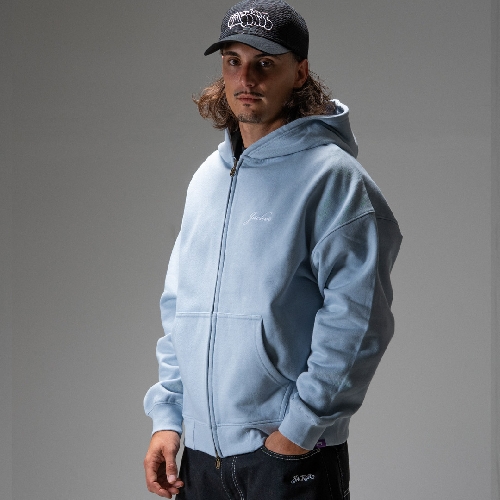 JACKER D BIRDS COOPER HOODIE ZIP Blue JACKER D BIRDS COOPER HOODIE ZIP Blue