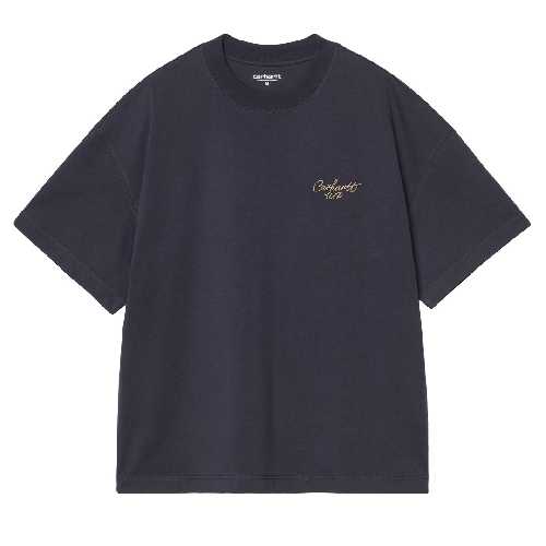 CARHARTT WIP SIGNATURE SCRIPT TSHIRT Dark Navy WIP Dusty H