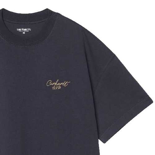 CARHARTT WIP SIGNATURE SCRIPT TSHIRT Dark Navy WIP Dusty H