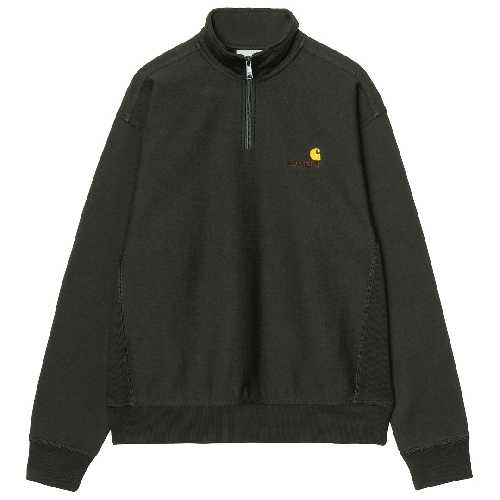 CARHARTT WIP HALF ZIP AMERICAN SCRIPT SWEAT Raven