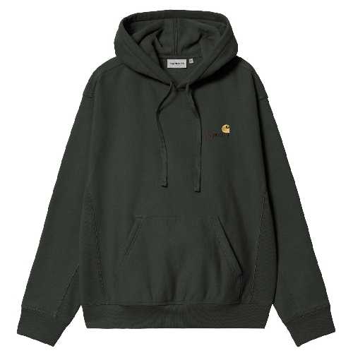 CARHARTT WIP HOODED AMERICAN SCRIPT SWEAT Raven