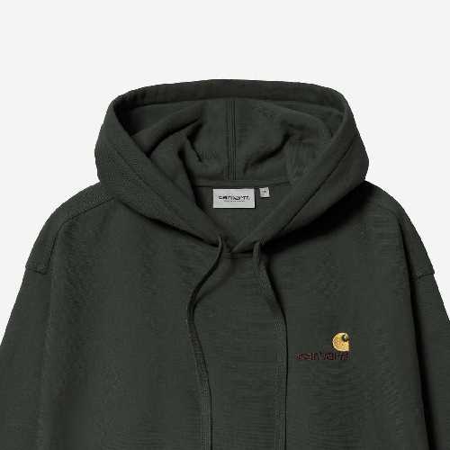 CARHARTT WIP HOODED AMERICAN SCRIPT SWEAT Raven CARHARTT WIP HOODED AMERICAN SCRIPT SWEAT Raven