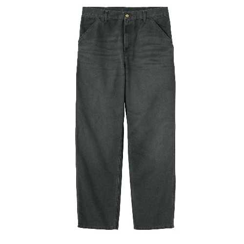 CARHARTT WIP SINGLE KNEE PANT Raven stone canvas