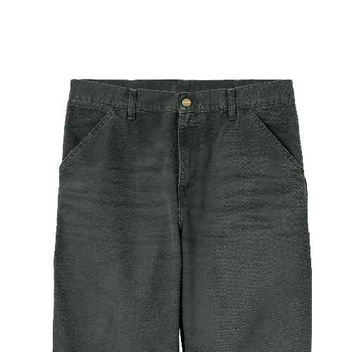 CARHARTT WIP SINGLE KNEE PANT Raven stone canvas