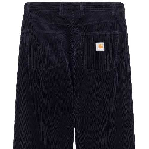CARHARTT WIP BRANDON CORD PANT Dark Navy rinsed