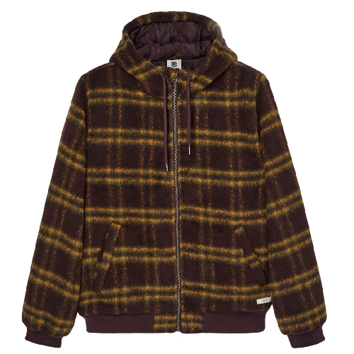ELEMENT DULCEY FUZZY CHECK JACKET brushed plaid mole