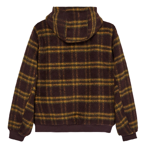 ELEMENT DULCEY FUZZY CHECK JACKET brushed plaid mole