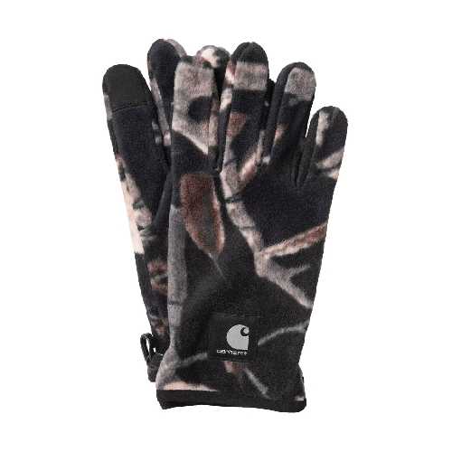CARHARTT WIP BLEVIN GLOVES Camo Feather Tree Black