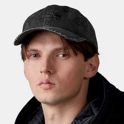 CARHARTT WIP LAMBERT CAP Black moon wash