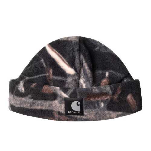 CARHARTT WIP BLEVIN BEANIE Camo Feather Tree Black