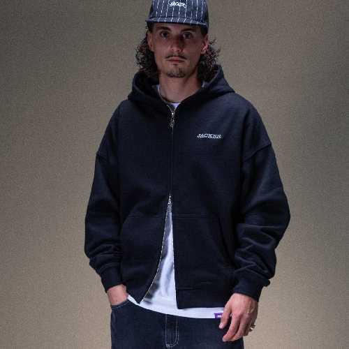 JACKER NOTORIOUS HOODIE ZIP Black