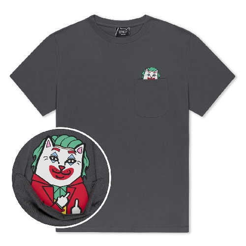 Ripndip WHY SO NERMAL POCKET TEE Charcoal
