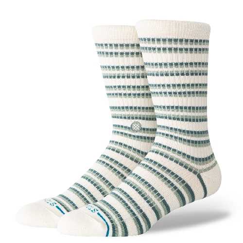 STANCE MULTISTRIPE RIBBED CREW SOCK iceberg