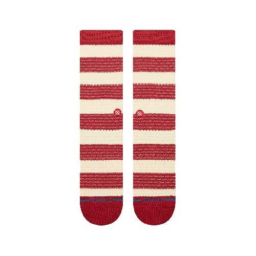 STANCE PEPPERMINT WAFFLE CREW SOCK Red