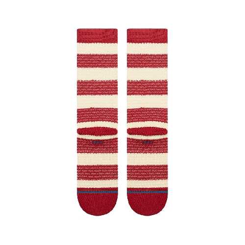 STANCE PEPPERMINT WAFFLE CREW SOCK Red