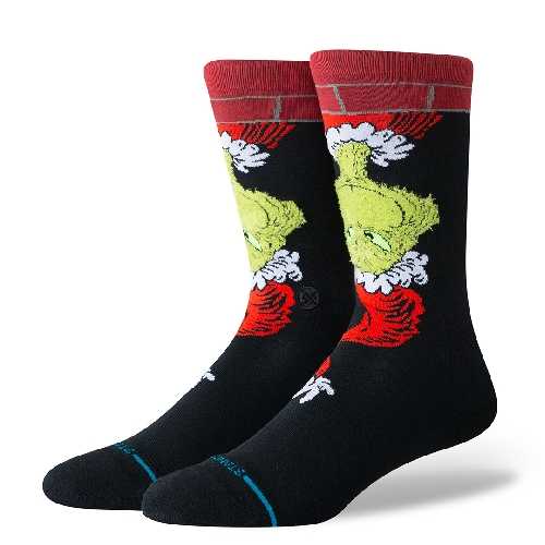 STANCE DOWN THE CHIMNEY CREW SOCK Black
