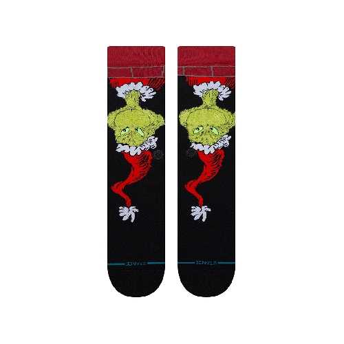 STANCE DOWN THE CHIMNEY CREW SOCK Black