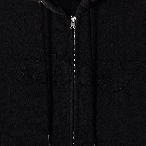 OBEY MOODY ZIP HOOD Dusty black limo