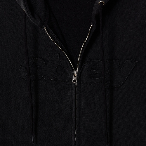 OBEY MOODY ZIP HOOD Dusty black limo
