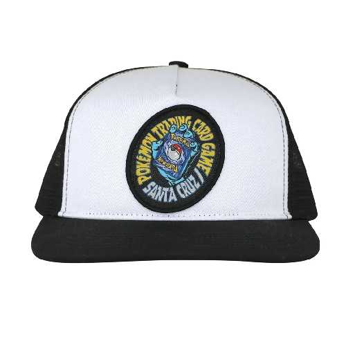 SANTA CRUZ YOUTH POKEMON TCG HAND TRUCKER CAP White black