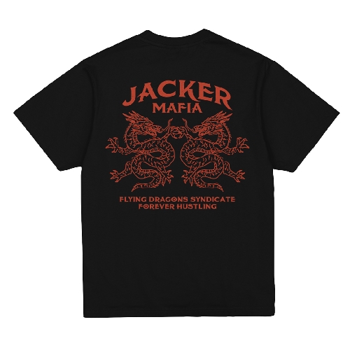 JACKER FLYING DRAGONS TEE Black