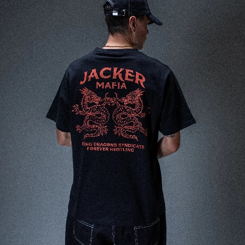 JACKER FLYING DRAGONS TEE Black