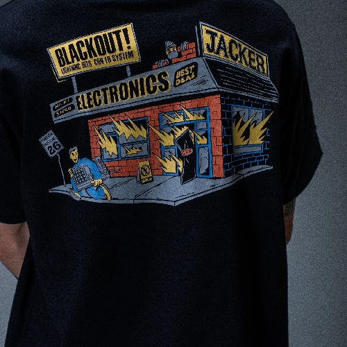 JACKER BLACKOUT TEE Black
